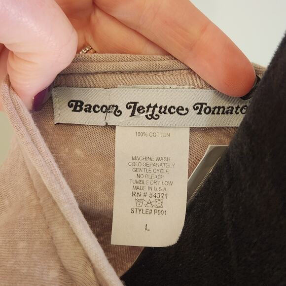 BACON LETTUCE TOMATO Malibu Tennis Club Crop Top, Size Large - Picture 7 of 8